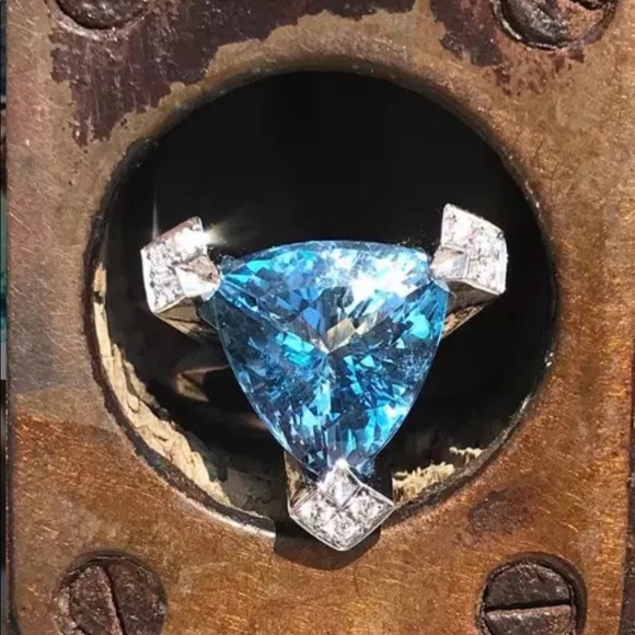 ✨Sky Blue Engagement Ring✨ - Picture 4 of 4